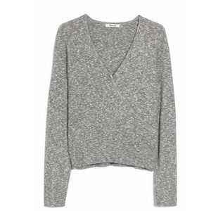 Madewell wrap front pullover sweater